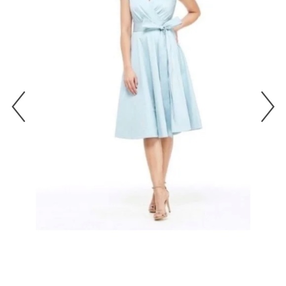 GAL MEETS GLAM 🌸 Addison Tie Wrap Dress in Sea Breeze size 10 - Picture 2 of 7